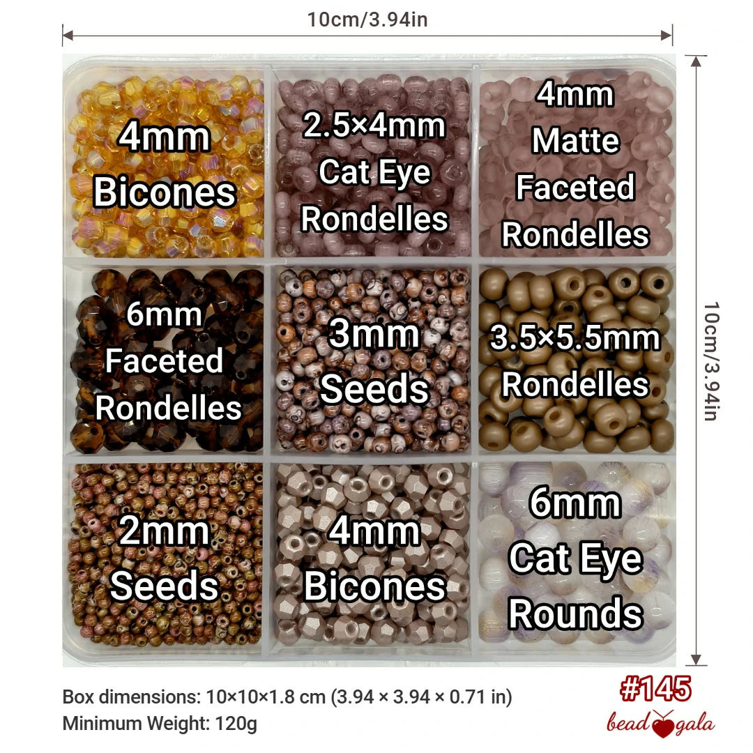 9-Grid Bead Box - Vintage Luxe Palette BX145 - Beadgala