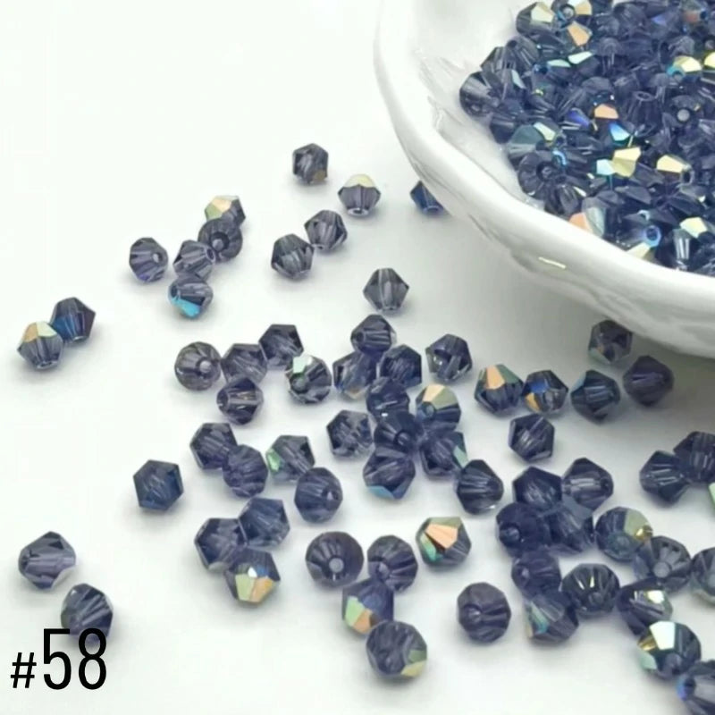 4mm Premium Crystal Bicone Beads BB58