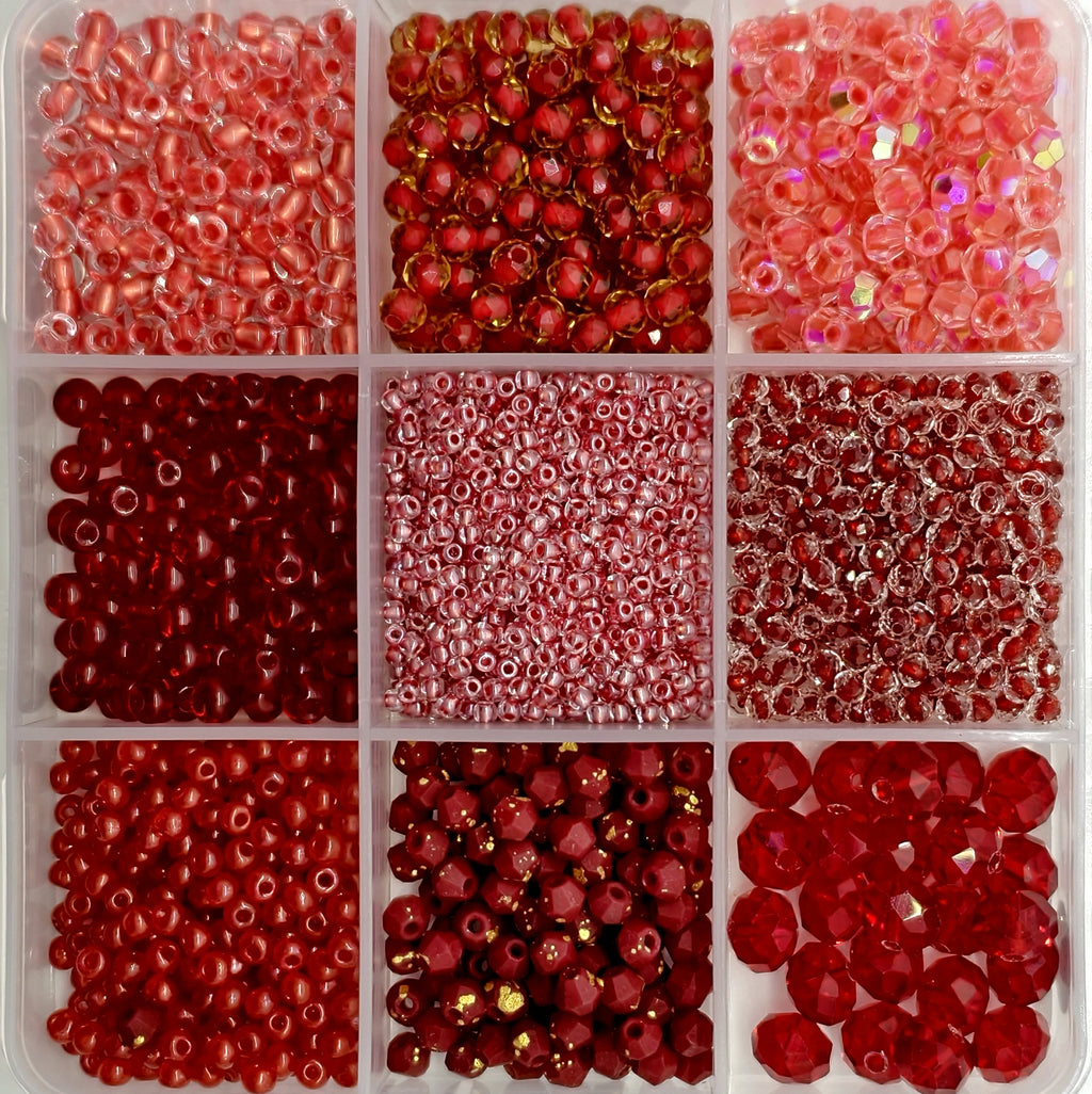 9-Grid Bead Box - Crisp Leaves BX06