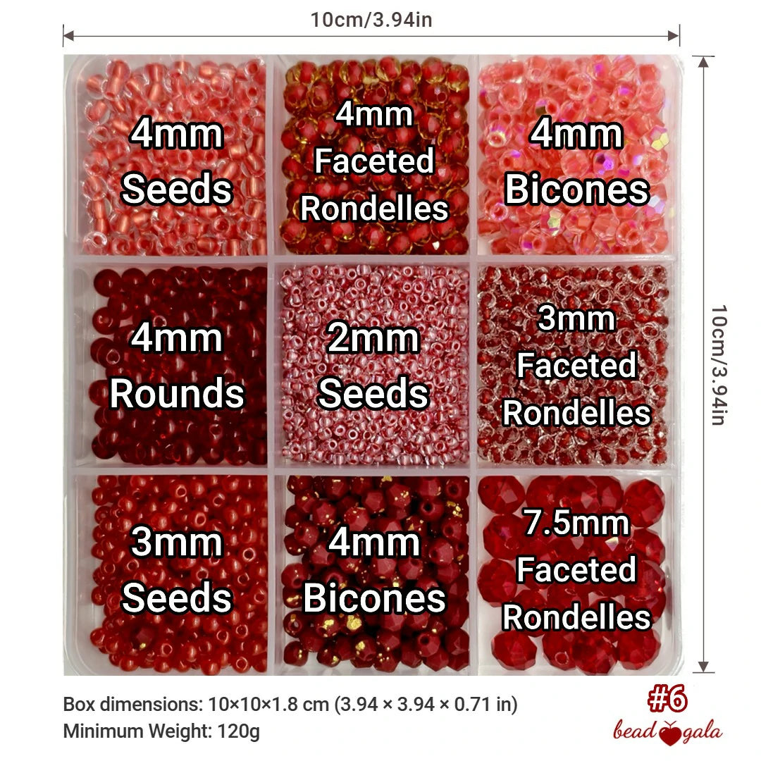 9-Grid Bead Box - Crisp Leaves BX06