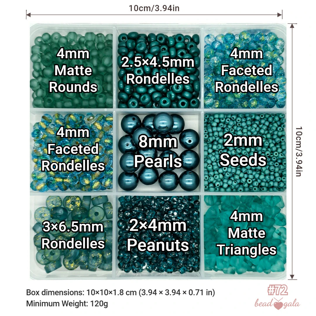 9-Grid Bead Box - Mermaid's Treasure BX72 - Beadgala