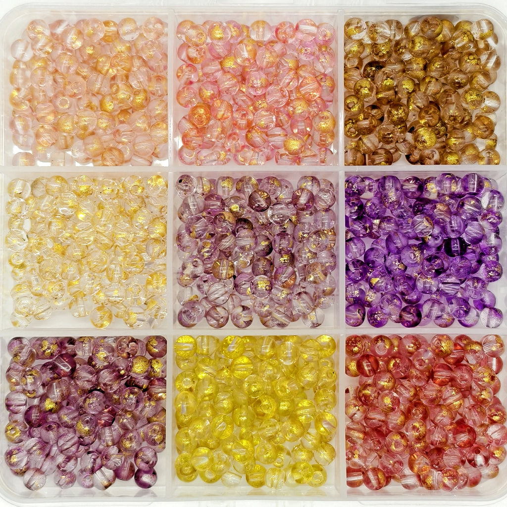 9-Grid Bead Box - Iridescent Crystal BX77 - Beadgala