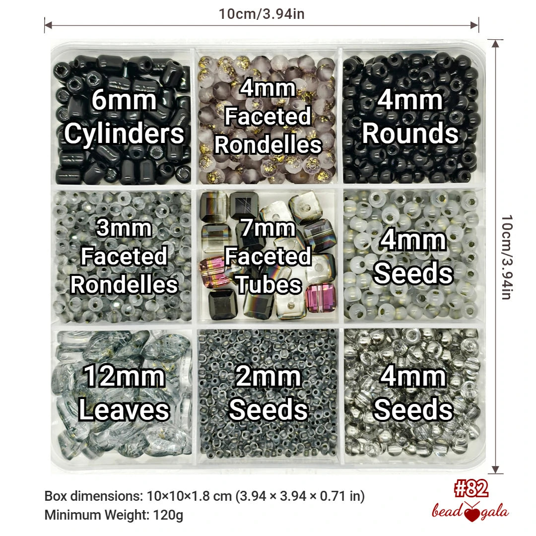 9-Grid Bead Box - Metropolitan Noir BX82 - Beadgala