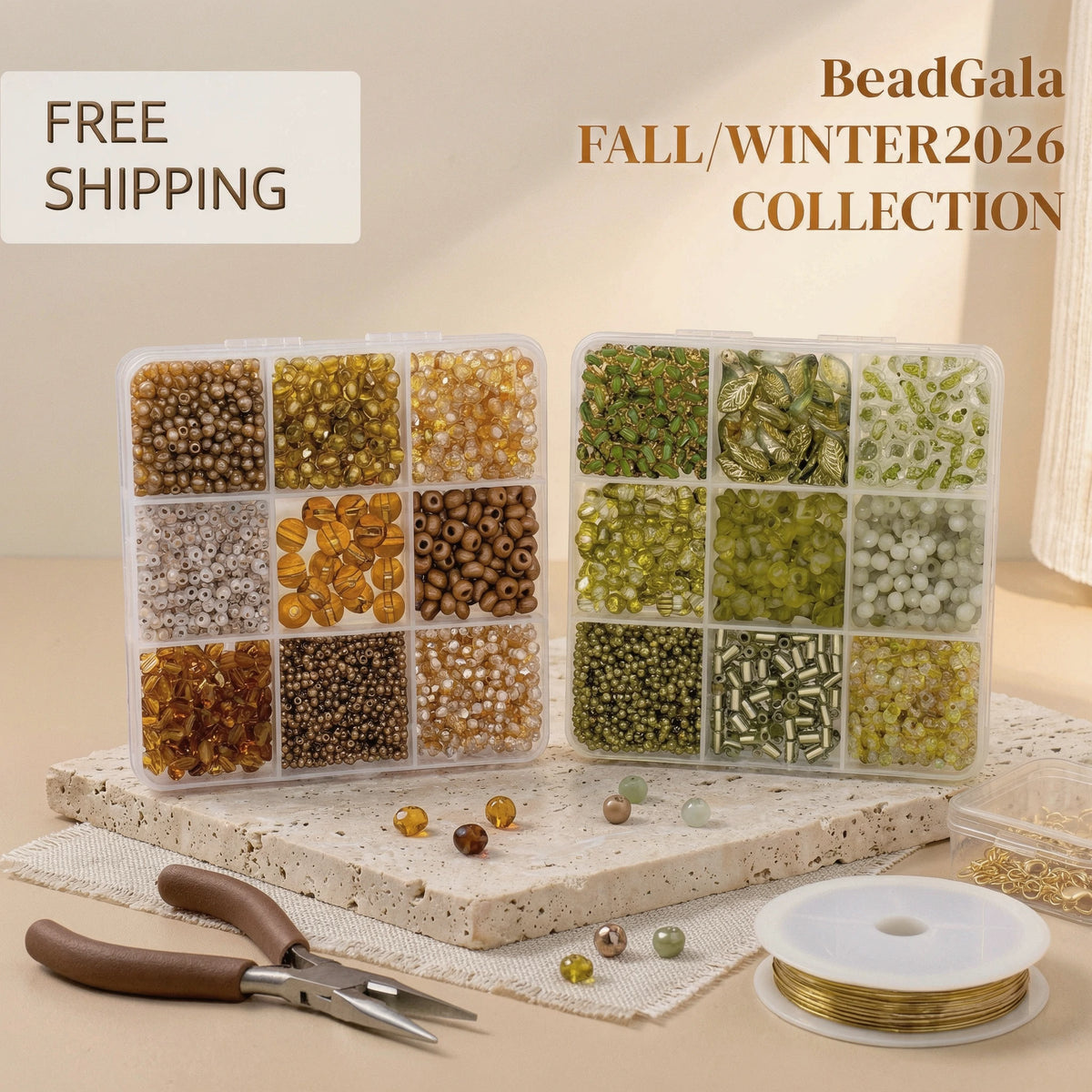 Warm Foliage Duo All-in-One Starter Kit - Beadgala