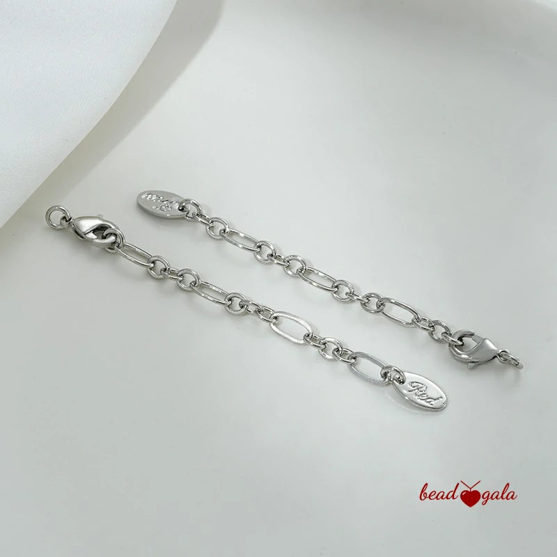 Lobster Clasp Extension Chain with Oval Tag JC14/JC15 - Beadgala