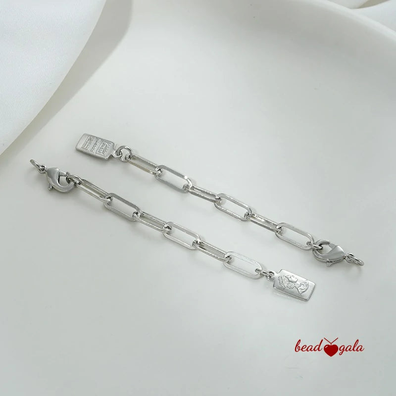 Lobster Clasp Extension Chain with Rectangular Tag JC16/JC17 - Beadgala