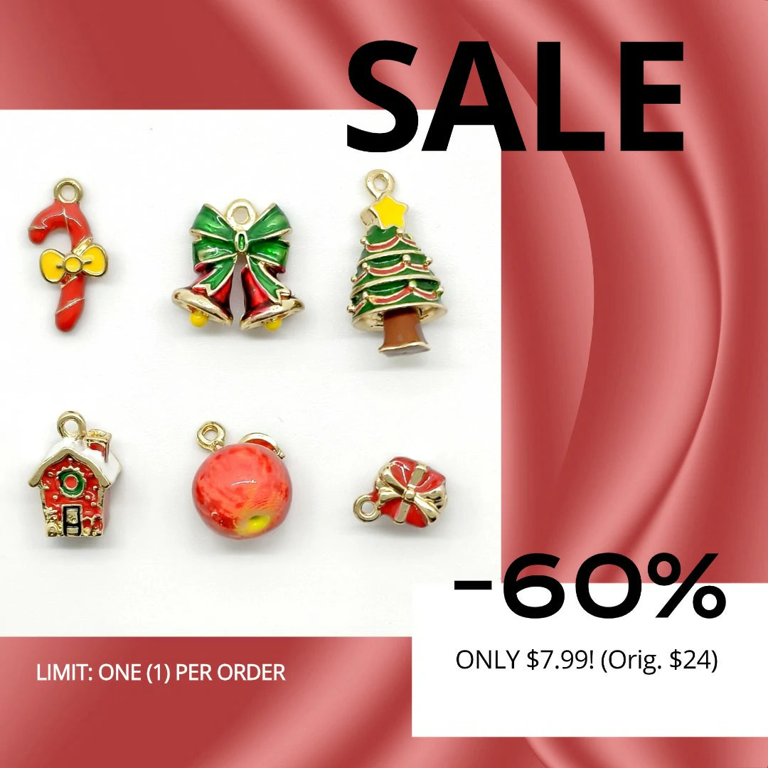 SALE! 6-Pc Festive Charm Collection - The Christmas Story Set CC10 - Beadgala
