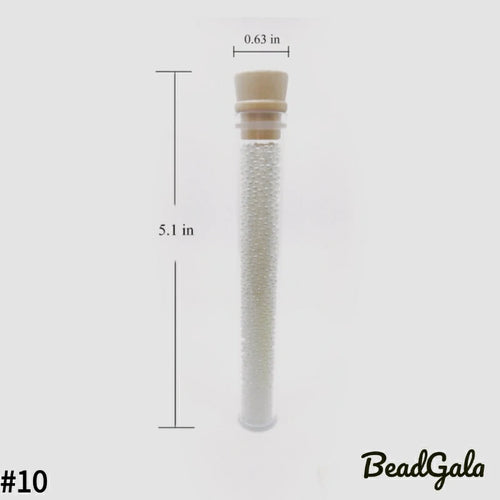 2mm Cream Glass Seed Beads 11/0 SB10 - Beadgala