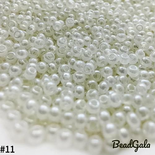 2mm Cream Glass Seed Beads 11/0 SB11 - Beadgala
