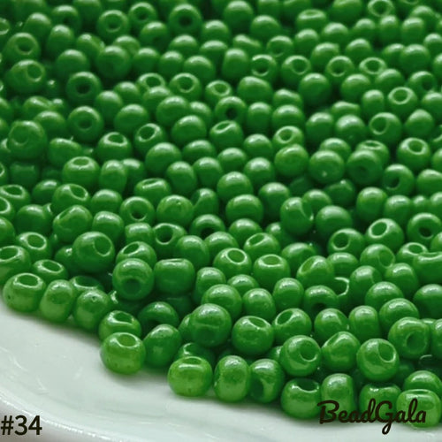 2mm Opaque Glass Seed Beads 11/0 SB34 - Beadgala