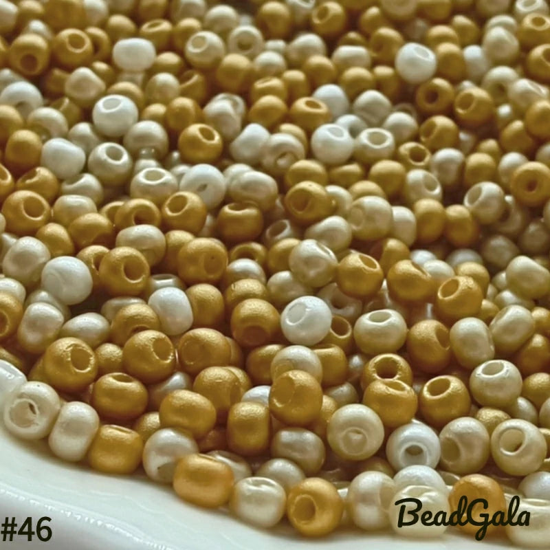 2mm Pearl Luster Glass Seed Beads 11/0 SB46