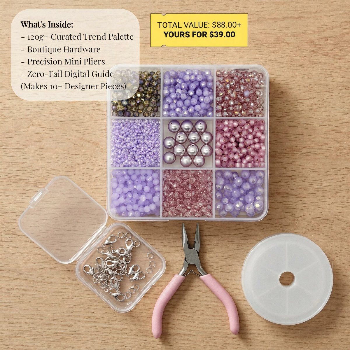 Plum Pearl All-in-One Starter Kit - Beadgala